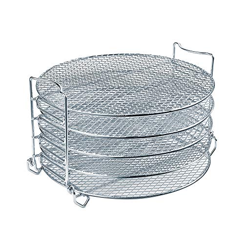 Dehydrator Rack für Ninja Foodi Zubehör, Schnellkochtopf und Heißluftfritteuse, 6,5 Quart & 8 Quart – Edelstahl-Herdgestell mit fünf stapelbaren Schichten von BRENSTEN