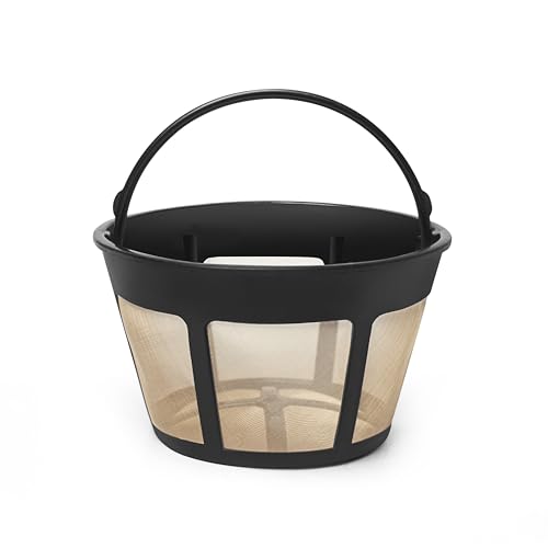 Wiederverwendbarer Filterkorb mit Netzboden für 8–12 Tassen, passend für MrCoffee Kaffeemaschine und Brauer, permanenter Filter-Ersatz für Mr Coffee Gold-Korbfilter, 1 Stück von BRENSTEN