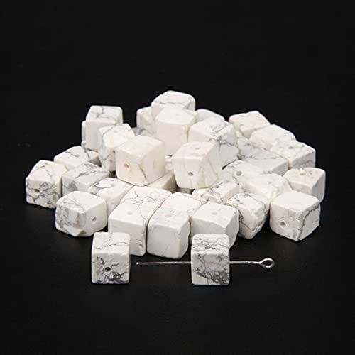 BREPIK 4 mm / 6 mm / 8 mm quadratische Perlen Würfel Naturstein lose Abstandsperlen DIY handgefertigte Perlen für die Schmuckherstellung Großhandel-Howlith, 8 mm ca. 20 Stück BREPIK 4 mm / 6 mm / 8 mm quadratische Perlen Würfel Naturstein lose Abstandsperlen DIY handgefertigte Perlen für die Schmuckherstellung Großhandel-Howlith, 8 mm ca. 20 Stück von BREPIK