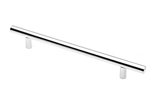 BRESKO 1-20 Stk Möbelgriffe Stangengriff Relinggriff Griff Schrankgriff Griffe Küchengriff Stahl RS (2, Chrom, Bohrabstand: 128 mm) von BRESKO