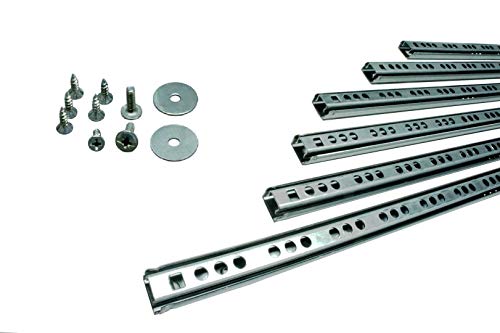 BRESKO 1 Paar (2 Stk.) 17 mm Schubladenschienen 25-50 cm Teilauszug Schubladenauszüge Kugelführung (406 mm) von BRESKO