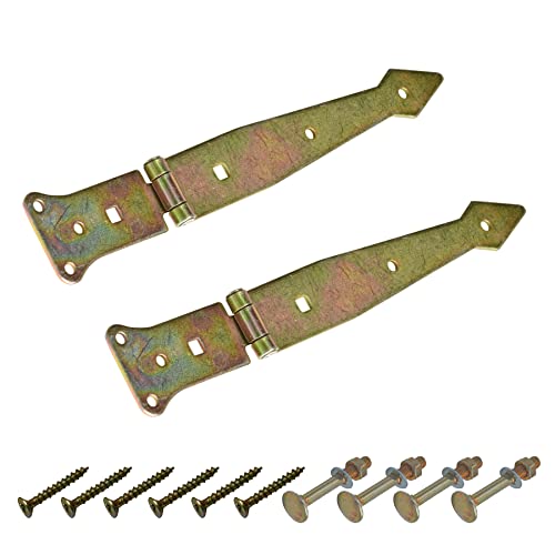 BRESKO 2er Set Werfgehänge Ladenband verzinkt Türband Torscharnier Türscharnier Scharniere Torband Beschlag mit Schrauben (200x80x50 mm) von BRESKO