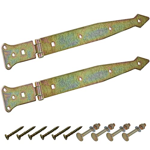 BRESKO 2er Set Werfgehänge Ladenband verzinkt Türband Torscharnier Türscharnier Scharniere Torband Beschlag mit Schrauben (300x80x50 mm) von BRESKO