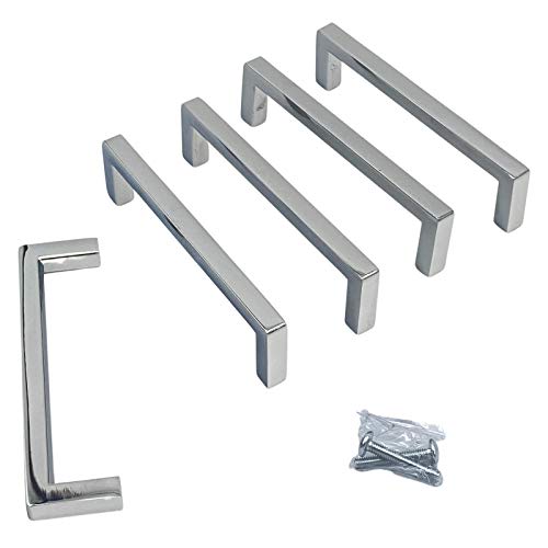 BRESKO 5 Stk. Stangengriff Relinggriff Möbelgriff eckig Schrankgriff Küchengriff Türgriff Metall BA 192mm, chrom poliert BRESKO 5 Stk. Stangengriff Relinggriff Möbelgriff eckig Schrankgriff Küchengriff Türgriff Metall BA 192mm, chrom poliert von BRESKO