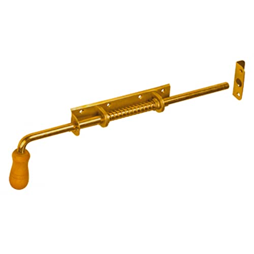 BRESKO Bolzenriegel Federriegel Türriegel Torriegel Schubriegel Grendelriegel Möbelriegel Türbeschlag (Gelb, 420x50x190 mm) von BRESKO