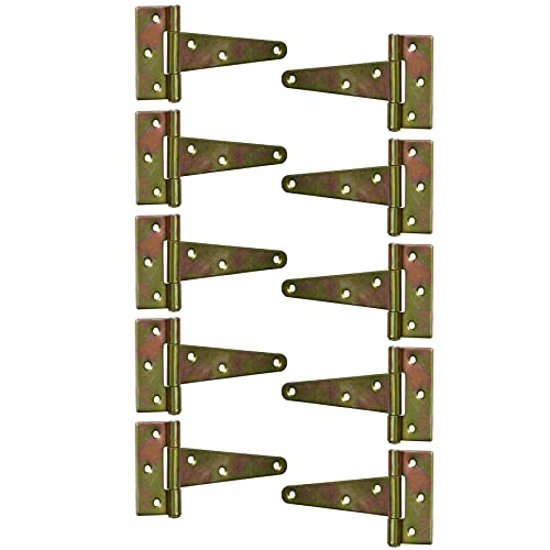 BRESKO Kreuzgehänge Scharnier Torband Türband Ladenband T-Scharniere T-Bänder verzinkt (10 Stück - 100x30x65 mm) von BRESKO