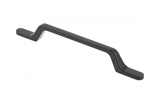 BRESKO Möbelgriff mit Schrauben Schrankgriff Küchengriff Stangengriff Relinggriff Schubladengriff (Schwarz matt, Bohrlochabstand: 160 mm) von BRESKO