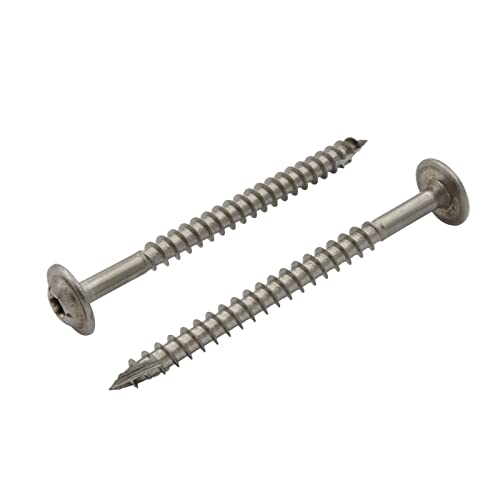 BRESKO Tellerkopfschrauben Edelstahl A2 8x100 mm Solar Holzbauschrauben Tellerkopf Schrauben Holzschrauben TX40 Rostfrei 50 Stück BRESKO Tellerkopfschrauben Edelstahl A2 8x100 mm Solar Holzbauschrauben Tellerkopf Schrauben Holzschrauben TX40 Rostfrei 50 Stück von BRESKO