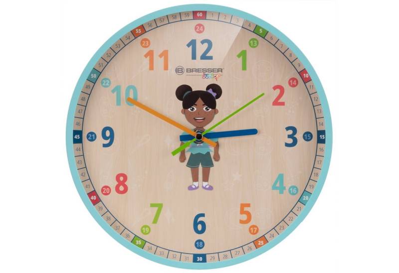 BRESSER junior Wanduhr Kinder-Wanduhr Luna von BRESSER junior