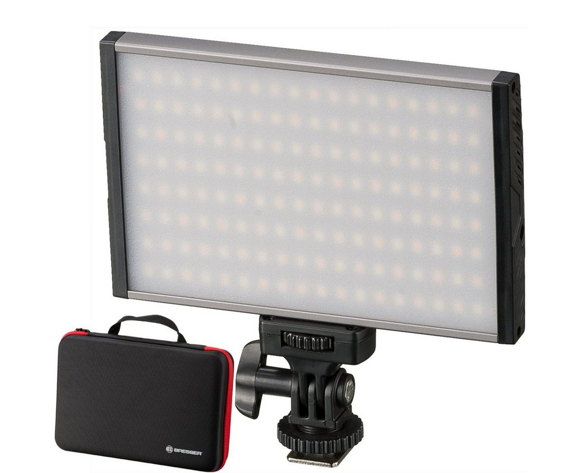 BRESSER Tageslichtlampe PT Pro 15B Bi-Color LED Videoleuchte mit Etui von BRESSER