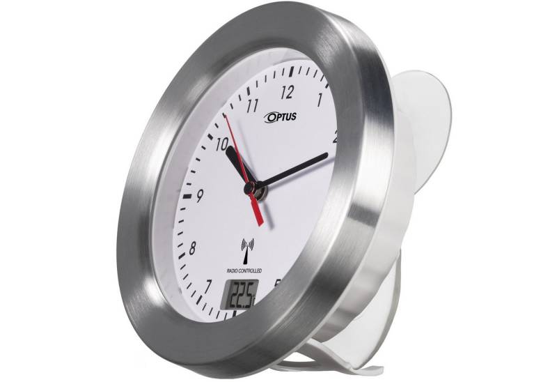 OPTUS Badezimmeruhr BRESSER MyTime Bath weiß Funk-Baduhr von OPTUS