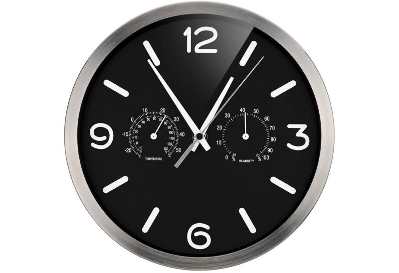 OPTUS Wanduhr MyTime ND DCF Thermo-/Hygro-Wanduhr 25 cm schwa von OPTUS