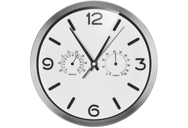 OPTUS Wanduhr MyTime ND DCF Thermo-/ Hygro- Wanduhr 25cm - weiß von OPTUS