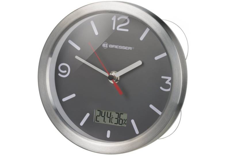 OPTUS Badezimmeruhr BRESSER MyTime Thermo-/Hygro Baduhr - grau von OPTUS