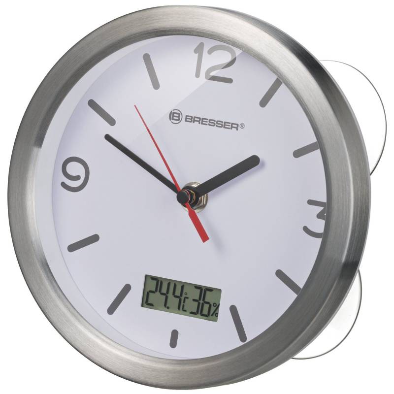 OPTUS Badezimmeruhr BRESSER MyTime Thermo-/Hygro-Baduhr - weiß von OPTUS