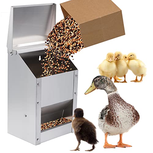 BREUAILY 4.5kg Futterautomat Hühner Hühnerfutter Automat Hängend Geflügelfutterautomaten mit Deckel aus Edelstahl Aufhängbar HüHnerfutterautomat für Geflügel HüHner Enten BREUAILY 4.5kg Futterautomat Hühner Hühnerfutter Automat Hängend Geflügelfutterautomaten mit Deckel aus Edelstahl Aufhängbar HüHnerfutterautomat für Geflügel HüHner Enten von BREUAILY