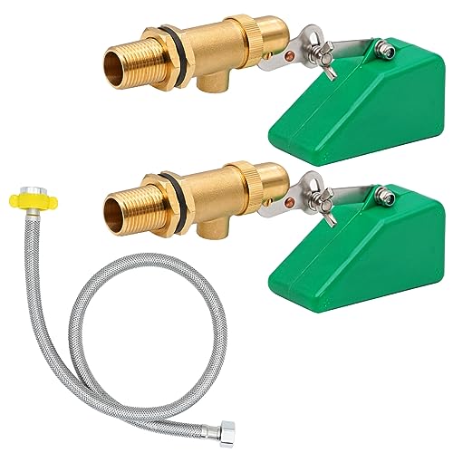 BREUAILY 2Pcs Schwimmerventil 1/2 zoll und Edelstahlrohr Messing Ventil Schwimmerventil mit Verstellbarem Arm Automatische WassernachfüLlung für Tank Pool Rinder Schafstränken von BREUAILY