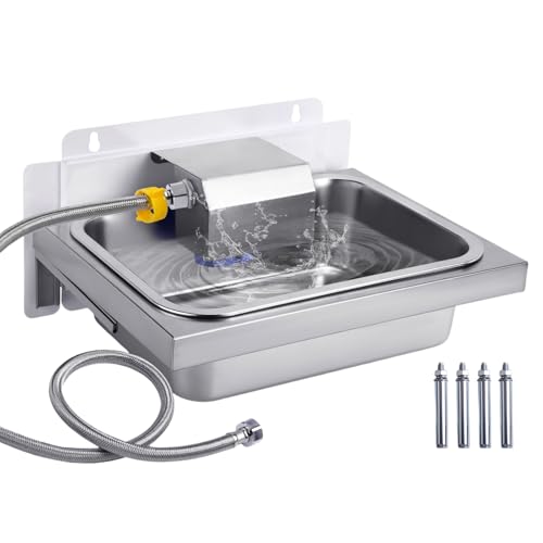 BREUAILY 10L Automatische Tränken mit Schwimmerventil Großer Kapazität Viehtränke Schüssel Edelstahl Pferdetränke Tränkebecken für Hunde Pferde Kühe Ziegen Schafe (Silber, Große) von BREUAILY