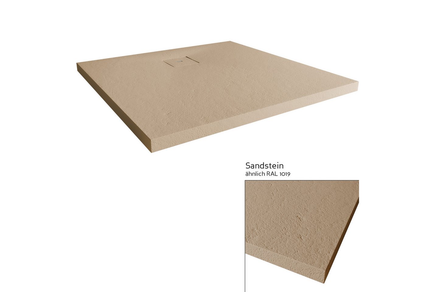BREUER Duschwanne Modern Line Steinoptik Quadrat-Duschwanne inkl. Siphon BREUER Duschwanne Modern Line Steinoptik Quadrat-Duschwanne inkl. Siphon von BREUER
