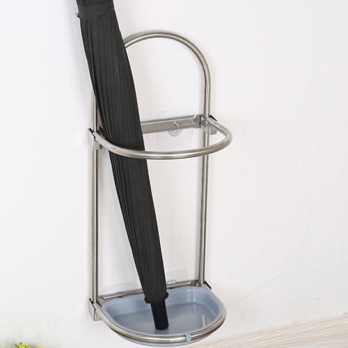 Schirmständer, Wandmontage, Edelstahl, Faltbarer Regenschirmständer, Umbrella Stand for Den Eingangsbereich, Flur, Büro, Wohnzimmer, Schirmständer Regenschirm Schirmständer, Wandmontage, Edelstahl, Faltbarer Regenschirmständer, Umbrella Stand for Den Eingangsbereich, Flur, Büro, Wohnzimmer, Schirmständer Regenschirm von BREZO