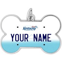 Personalisierte Hundemarke Benutzerdefinierte Name Zustand Kentucky Nummernschild Knochenförmige Metall Haustier Id von BRGiftShop