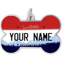 Personalisierte Hundemarke Benutzerdefinierter Name State Idaho Nummernschild Knochenförmige Metall Haustier Id von BRGiftShop