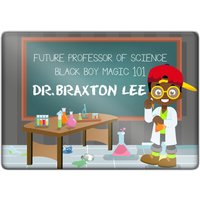 Personalisierter Magnet Wunschname Zukunft Professor Der Wissenschaft African American Boy Quadrat Kühlschrank von BRGiftShop