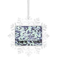 Personalisiertes Ornament Benutzerdefinierter Name Armee Camouflage von BRGiftShop