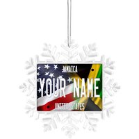 Personalisiertes Ornament Namensanhänger Usa Und Jamaika Flagge von BRGiftShop