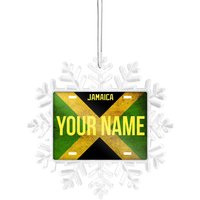 Personalisiertes Ornament Namensschild Jamaika Flagge Schild von BRGiftShop