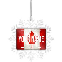 Personalisiertes Ornament Namensschild Kanada Flagge von BRGiftShop