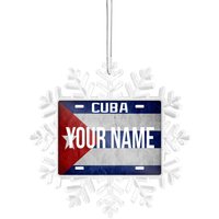 Personalisiertes Ornament Namensschild Kuba Flagge von BRGiftShop