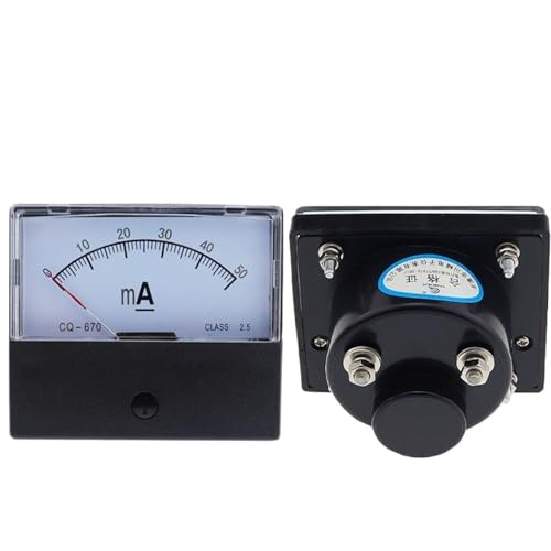 1 STÜCKE Amperemeter DH-670 CQ-670 0-500 mA 1A 2A 3A 5A 10A 20A 30A 50A 100A Rechteckige Ampere Nadel Panel Meter Gauge Ampere(DC 1000MA) von BRHJJQPP