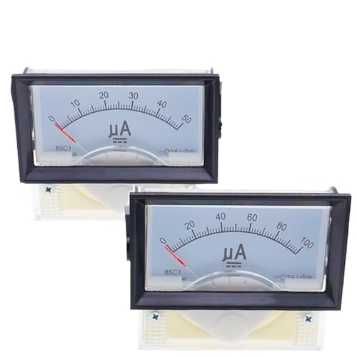 1 Stücke 85C17 Analoges Amperemeter zur Schalttafelmontage 0-100uA 50uA 200uA 500uA Messbereich Zeigertyp Mikroamperemeter(0-200uA) von BRHJJQPP