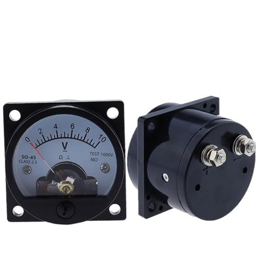 1 Stücke Voltmeter SO-45 AC 5V 10V 15V 20V 50V 100V 150V 200V 300V 500V Runde Analog Zifferblatt Panel Meter Voltmeter Gauge Schwarz(AC 20V) von BRHJJQPP