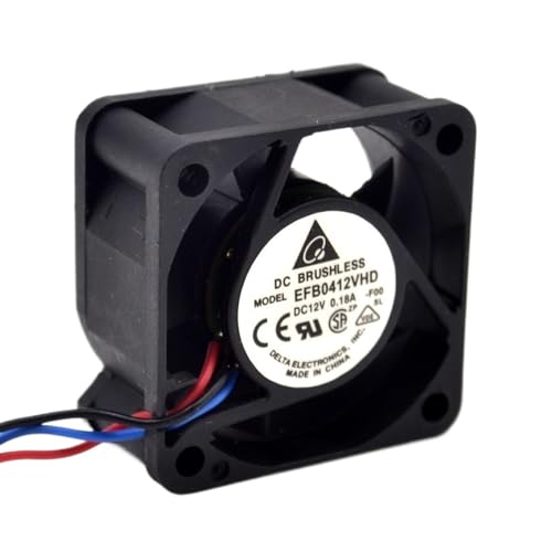 EFB0412VHD -R00 / FOO 12V 0,18A Doppelkugel 2 3Draht 4020 40MM 4CM Lüfter (Color : EFB0412VHD-ROO) von BRHJJQPP