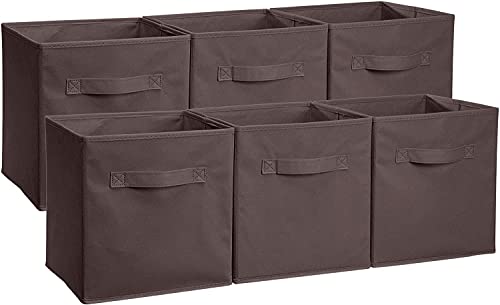 BRIAN & DANY Faltbare Aufbewahrungsbox in Würfelform, 6er-Pack, Braun, 31 x 31 x 31 cm von BRIAN & DANY