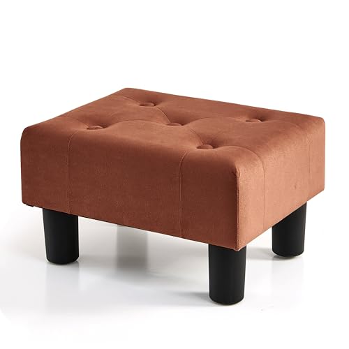 BRIAN & DANY Kleiner Fußhocker Ottomane, Samt Holz Fußhocker Ottomane mit Kunststoffbeinen, Sofa Fußstütze Extra Sitzgelegenheit für Wohnzimmer Eingangsbereich Büro, Braun BRIAN & DANY Kleiner Fußhocker Ottomane, Samt Holz Fußhocker Ottomane mit Kunststoffbeinen, Sofa Fußstütze Extra Sitzgelegenheit für Wohnzimmer Eingangsbereich Büro, Braun von BRIAN & DANY