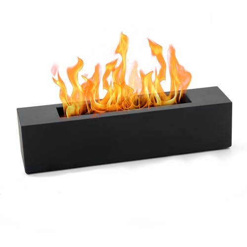 BRIAN & DANY Tischkamin Bio Ethanol Kamin Tischfeuer mit Löschhilfe für Outdoor Indoor, Schwarz, 38x 8.5X 8.5 cm von BRIAN & DANY