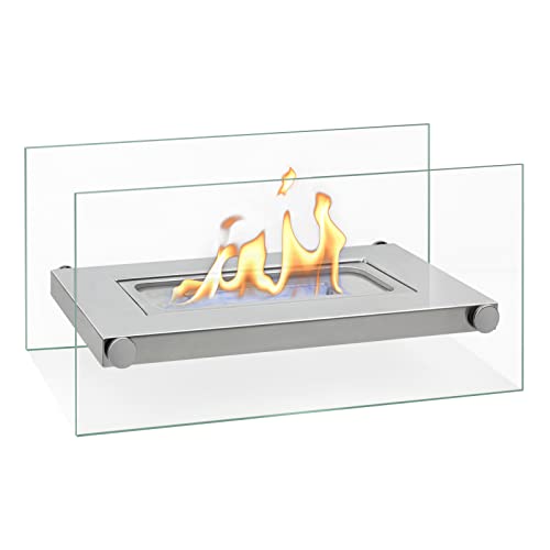 BRIAN & DANY Tragbarer Bio Ethanol Kamin Tischkamin Tischfeuer mit Löschhilfe und Trichter, Silber BRIAN & DANY Tragbarer Bio Ethanol Kamin Tischkamin Tischfeuer mit Löschhilfe und Trichter, Silber von BRIAN & DANY
