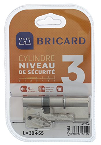 Bricard 17154 Zylinder, vernickelter Stahl, 85 = 30+55 von Bricard