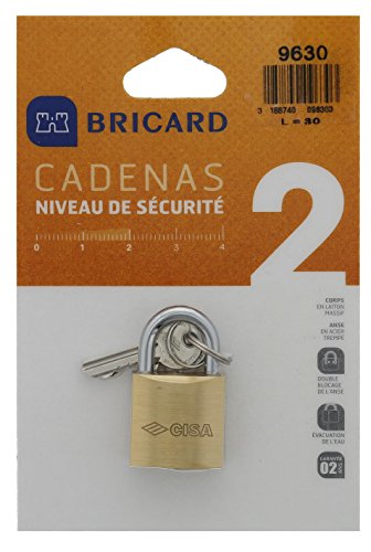 BRICARD 9630 Vorhängeschloss Securite Messing 30 mm von Bricard