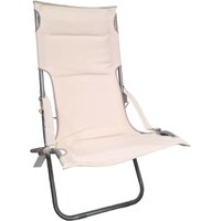Klapper Canapone Stuhl gepolsterte Gartenverstellbare Gartenbalkon und Nest Beach - Beige - Beige von BRICO DEA