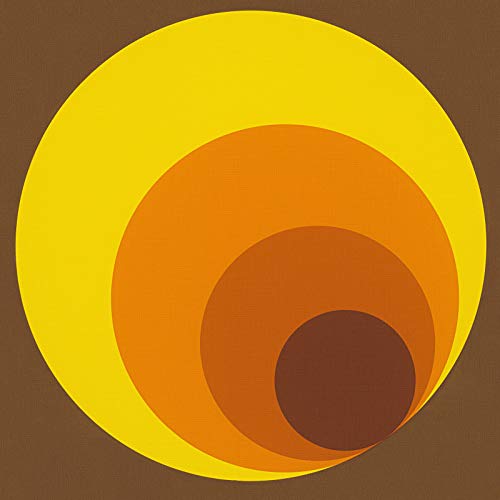 70er Jahre Tapete mit Kreis Design | Retro Vliestapete in Orange Gelb Braun | Vlies Mustertapete mit Vinyl ideal für Wohnzimmer und Schlafzimmer | Rolle (10,05 x 0,53 m) = 5,33 m² von BRICOFLOR