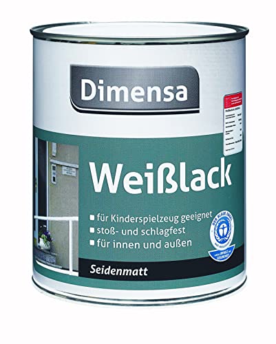 Acryllack weiß | Weißlack seidenmatt auf Wasserbasis Holzfarbe & Metallfarbe | 2,5 Liter von BRICOFLOR