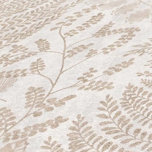 BRICOFLOR Beige Tapete mit Farn Muster Moderne Vliestapete mit Blättern mit Metallic Effekt ideal für Wohnzimmer und Schlafzimmer BRICOFLOR Beige Tapete mit Farn Muster Moderne Vliestapete mit Blättern mit Metallic Effekt ideal für Wohnzimmer und Schlafzimmer von BRICOFLOR