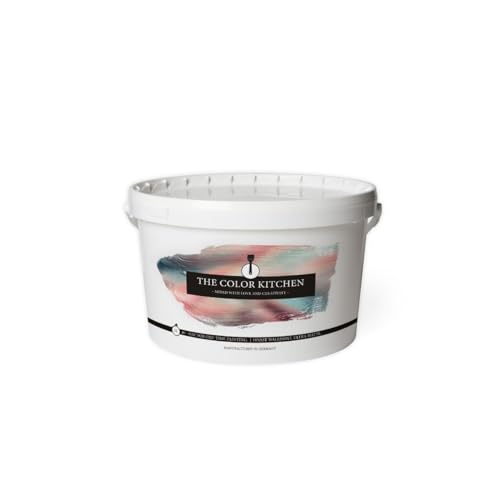 BRICOFLOR Dispersionsfarbe weiß innen 1l, 2,5l oder 5l Eimer Design Wandfarbe seidenmatt sehr gut deckend scheuerbeständig von BRICOFLOR