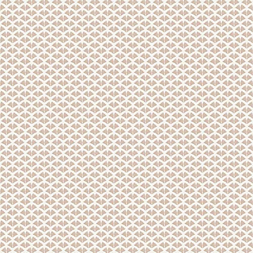 BRICOFLOR Retro-Tapete | Metallic Tapete mit Ornament | Art Déco Vliestapete in Weiß und Rosegold | 20er Jahre Wandtapete ideal für Wohnzimmer und Esszimmer von BRICOFLOR