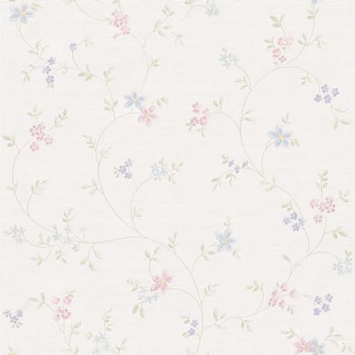 BRICOFLOR Shabby Chic Vintage Tapete mit Blumen hell ideal für Landhaus Küche und Schlafzimmer Romantische Blumentapete aus Vlies BRICOFLOR Shabby Chic Vintage Tapete mit Blumen hell ideal für Landhaus Küche und Schlafzimmer Romantische Blumentapete aus Vlies von BRICOFLOR