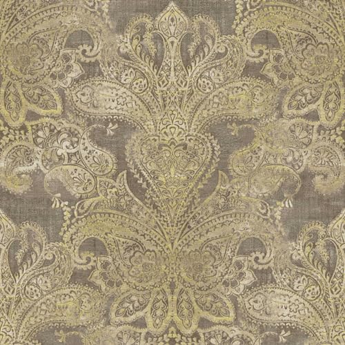 BRICOFLOR Tapete orientalisches Muster Paisley Vliestapete mit Ornamenten braun gold ideal für Wohnzimmer und Schlafzimmer von BRICOFLOR
